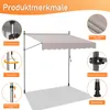 Aopunly Klemmmarkise 200x120cm Markise Höhenverstellbare Produktbild-Vorschau 3