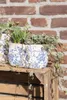 Vaso da fiori Clayre & Eef 22x10x12 cm Blu Bianco Fiori in Anteprima dell’immagine prodotto 4