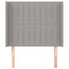 vidaXL Kopfteil mit Ohren Hellgrau 93x16x118/128 cm Stoff - Produktbild-Vorschau 4