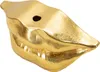 Mauro Ferretti Vase Mundlippe 23x8x12 cm gold Produktbild-Vorschau 3