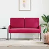 vidaXL Sofas mit Kissen 110cm Weinrot Sperrholz Produktbild-Vorschau 3