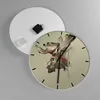 Wanduhr - Rund - Glasuhr - Elch Abstraktion - 40x40cm - Produktbild-Vorschau 2