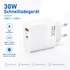 30W USB-C Ladegerät GaN – 2-Port Schnellladeadapter (USB-C Produktbild-Vorschau 2