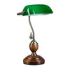 Relaxdays Bankerlampe Holzfuß, Retro Schreibtischlampe, Produktbild-Vorschau 1