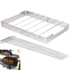 Edelstahl-Grillspieß-Set ,klappbarem Spießgestell, 6 lange Produktbild-Vorschau 8