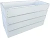 A white wooden crate is shown against a white background. Produktbild-Vorschau