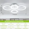 XMTECH LED Deckenleuchte Dimmbar Rund, Runde Modern Produktbild-Vorschau 2