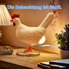 Huhn Lampe Lustig - Hühnerei Tischlampe aus Harz LED Henne Produktbild-Vorschau 4