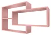 Wandregal Karo Schweberegal aus Holz Rosa Produktbild-Vorschau 1