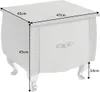 Eleganter Nachttisch EXTRAVAGANCIA 47cm silbergrau Samt Produktbild-Vorschau 12