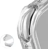 A close-up view of the corner of a transparent phone case, showing its reinforced edges. Podgląd zdjęcia produktu