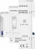 A close-up side view of a white astronomical time programmer device mounted on a DIN rail. Voir les images du produit