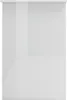 A highly reflective, glossy white surface, likely a piece of furniture, shown in a studio setting with soft lighting that creates subtle highlights and shadows. The composition emphasizes the clean lines and smooth finish of the object, which appears to be Podgląd zdjęcia produktu