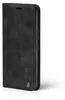 A black flip case for a smartphone is shown from the side against a white background. Produktbild-Vorschau