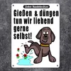 Gießen und düngen - Kein Hundeklo Schild in weiß Produktbild-Vorschau 2