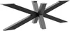 A black, star-shaped table base with six legs, shown from a slightly elevated side angle against a white background. Produktbild-Vorschau