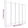 A line drawing of a white room divider with dimensions indicated. Podgląd zdjęcia produktu