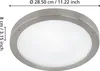 A round, silver-colored LED ceiling lamp with a white diffuser. Podgląd zdjęcia produktu