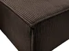 A close-up view of the corner of a brown corduroy ottoman. Produktbild-Vorschau