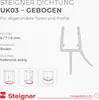 STEIGNER Elastyczna uszczelka do drzwi prysznicowych UK03 Podgląd zdjęcia produktu 2