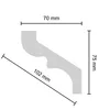 Decosa Zierprofil C80 (Serena), 70 x 75 mm, 2 m - 10 Stück Produktbild-Vorschau 3