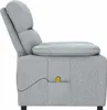 vidaXL Massagesessel Hellgrau Stoff Produktbild-Vorschau 4
