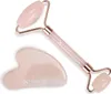 Gua Sha Massage-Set aus echtem Rosenquarz | Stein & Roller Produktbild-Vorschau 2