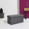HowHomely Pufa szara pufa 76 x 38 x 38 cm pufa Podgląd zdjęcia produktu 4