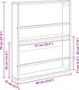 Regál na časopisy Čierny dub 60 x 12 x 70 cm Kompozitné Náhľad obrázku produktu 10