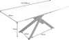 A diagram of a table with dimensions indicated. Produktbild-Vorschau