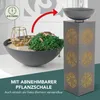 EASYmaxx LED-Dekosäule Beton-Optik mit Pflanzschale Mandala Produktbild-Vorschau 4