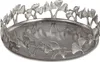 Dekotablett Ginkgo Blätter rund D. 35cm silber aus Produktbild-Vorschau 1