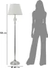 Lampa stojąca metalowa i tekstylna, w kolorach srebrnym i Podgląd zdjęcia produktu 10
