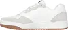 A side view of a white and gray sneaker with a brown sole. Produktbild-Vorschau