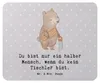 Mr. & Mrs. Panda Mauspad Tischler Herz - Grau Pastell - Produktbild-Vorschau 1