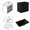 Waschtisch mit Unterschrank 60cm BOKAV Badmöbel Set Schwarz Produktbild-Vorschau 6