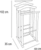 ARREDAMENTI MAXI Shirt & Suit Stand - 102 x 35 cm  Brown Produktbild-Vorschau 6
