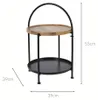 ECD Nemecko Bočný stolík s 2 úrovňami, Ø 38x55 cm, Náhľad obrázku produktu 2