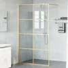 vidaXL Schermo doccia walk-in oro 115 x 195 cm Vetro Anteprima dell’immagine prodotto 3