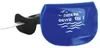 A blue oyster knife with a black handle and a blue pouch with white text and wave graphics. Produktbild-Vorschau