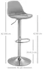 Lot de 2 tabourets de bar HOMCOM, tabourets rembourrés avec Voir les images du produit 3