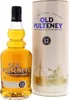 A bottle of Old Pulteney 12 Years Old Single Malt Scotch Whisky next to its cylindrical packaging. Produktbild-Vorschau