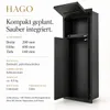 HAGO24 WC Modul Edelstahl Schwarz Schlitz Einbauschrank Produktbild-Vorschau 4