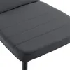Close-up of a gray chair seat with stitching detail. Podgląd zdjęcia produktu