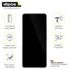 Marketing image for a screen protector, showing features and the product. Produktbild-Vorschau