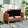 HOMCOM Sofa 2 Sitzer klein Couch mit Armlehne, Stauraum für Produktbild-Vorschau 8