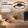 Deckenventilator mit Licht, flach 45cm, 6-Stufen leiser Produktbild-Vorschau 7