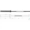 A diagram and a photograph of a barbell. Podgląd zdjęcia produktu