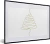 MuchoWow® Gerahmtes Poster Winter - Baum - Perlen 40x30 cm Produktbild-Vorschau 1