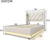 Flieks Polsterbett 90x200cm mit USB & Typ-C, Einzelbett Produktbild-Vorschau 7